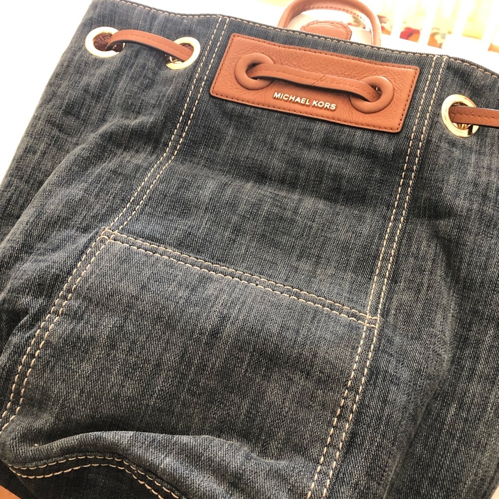 Michael Kors Denim Backpack Tote